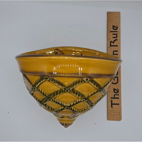 Tuscan Gold Made in Italy Ceramic Wall Art/ Planter  Sconce Rare - Picture 3 of 5